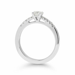 Laboratoriotimanttisormus R-0641LDPDW reunakivillä valkokultaa 0.56ct G-H/VS