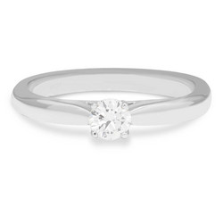 Laboratoriotimanttisormus R-8938LDPDW solitaire 0.25 G-H/VS valkokultaa