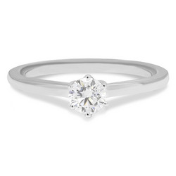 Beat of Love – Created Diamonds pyöreä solitaire 0.33ct G-H/VS timanttisormus R-8033-033LDPDW valkokultaa