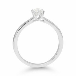 Beat of Love – Created Diamonds pyöreä solitaire 0.33ct G-H/VS timanttisormus R-8033-033LDPDW valkokultaa