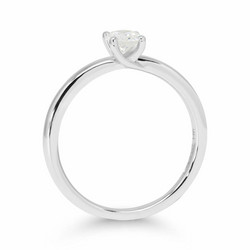 Beat of Love – Created Diamonds pyöreä solitaire 0.33ct G-H/VS timanttisormus R-9666LDPDW valkokultaa