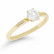 Beat of Love – Created Diamonds pyöreä solitaire 0.50 G/VS timanttisormus R-1934-050LD keltakultaa