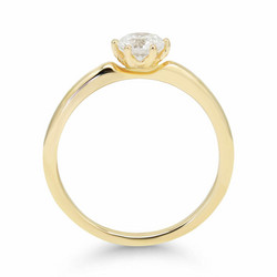 Beat of Love – Created Diamonds pyöreä solitaire 0.50 G/VS timanttisormus R-1934-050LD keltakultaa