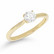 Beat of Love – Created Diamonds pyöreä solitaire 0.50ct G-H/VS timanttisormus R-8028LD keltakultaa