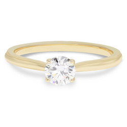 Beat of Love – Created Diamonds pyöreä solitaire 0.50ct G-H/VS timanttisormus R-8028LD keltakultaa