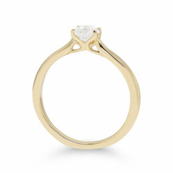 Beat of Love – Created Diamonds pyöreä solitaire 0.50ct G-H/VS timanttisormus R-8028LD keltakultaa
