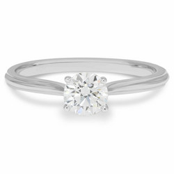 Beat of Love – Created Diamonds pyöreä solitaire 0.50ct G-H/VS timanttisormus R-8028LDPDW valkokultaa