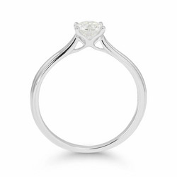 Beat of Love – Created Diamonds pyöreä solitaire 0.50ct G-H/VS timanttisormus R-8028LDPDW valkokultaa