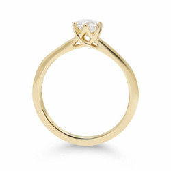 Beat of Love – Created Diamonds pyöreä solitaire 0.50ct G-H/VS timanttisormus R-8033-050LD keltakultaa