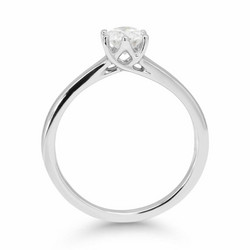 Beat of Love – Created Diamonds pyöreä solitaire 0.50ct G-H/VS timanttisormus R-8033-050LDPDW valkokultaa