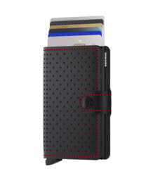 Secrid Miniwallet Perforated Black-Red lompakko