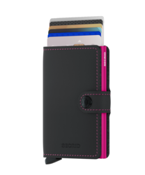 Secrid Miniwallet Matte Black & Fuchsia lompakko