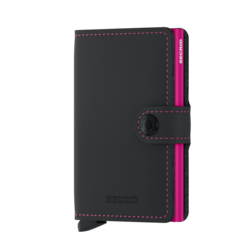 Secrid Miniwallet Matte Black & Fuchsia lompakko