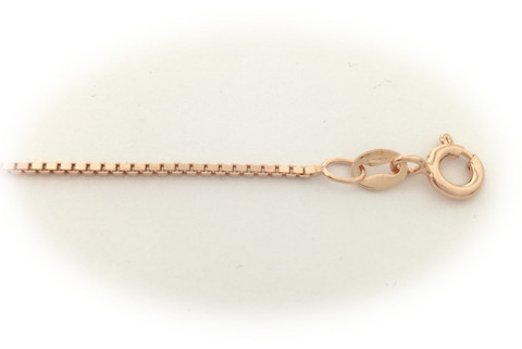 Rose-kullattu Venetsia-riipusketju 1,1mm, hopeaa 14032
