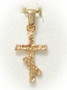 Ortodoksi Risti-riipus 20mm korkea, keltakultaa 21456