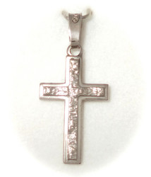 RMV-Korut Risti-riipus röpö 19mm korkea, valkokultaa 21413