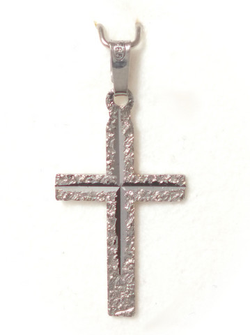 RMV-Korut Risti-riipus tähti röpö 26mm korkea, valkokultaa 21414