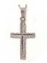 RMV-Korut Risti-riipus tähti röpö 26mm korkea, valkokultaa 21414