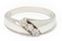 Timanttisormus, valkokultaa 0,09ct 23105
