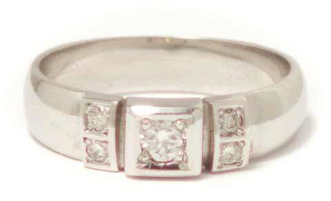 Timanttisormus, valkokultaa 0,18ct 23114