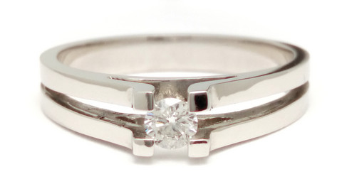 Timanttisormus, valkokultaa 0,15ct 23126