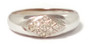 Timanttisormus ruutu-kuviolla, valkokultaa 0,045ct 23120