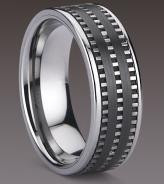 Bosie Titaani-tungsten-keraamikka-sormus 8mm leveä