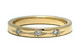 RMV-Korut Timantti-sormus kolmella timantilla, keltakultaa 0,09ct