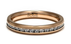 Bosie Terässormus zirkonia-kivet ympäri, rose-kullattu