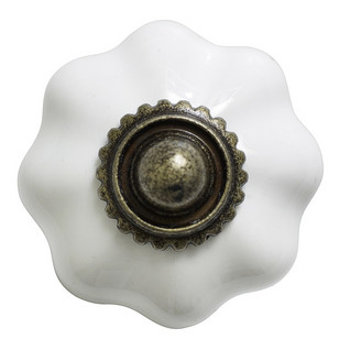 Flower knob White