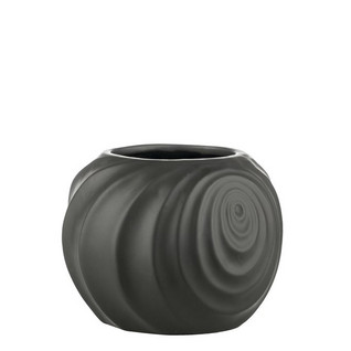Swirl Flower Pot Black Ø14.5x12.5 cm Lene Bjerre