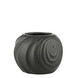 Swirl Flower Pot Black Ø14.5x12.5 cm Lene Bjerre