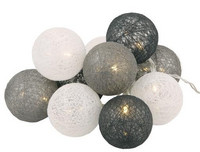 DECORLIGHT LED 10-balls Grey Mix