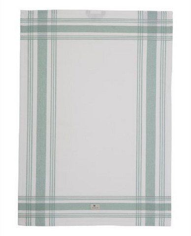 Hotel Framed Kitchen Towel, White/Green