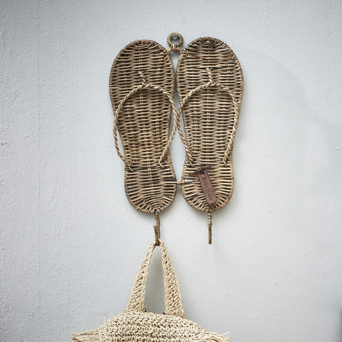 wicker flip flops