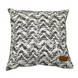 Worn zigzag  Cushion cover 45x45 Black