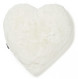 Fluffy Heart pillow Off white