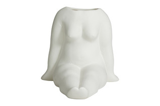 AVAJI sitting full body, vase, white