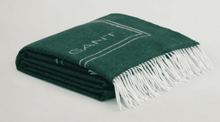 Gant Logo Torkkupeite Tartan green  130 x 180 cm