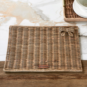 Rustic Rattan Pretty Bow Placemat