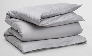 Sateen  single duvet  Moon grey 150x210 cm