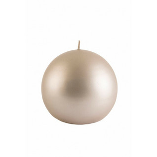 Velvet Ball Candle 10cm sandshell