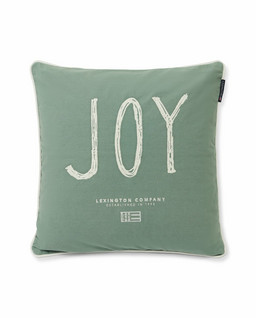 Joy Organic Cotton Canvas Pillow Cover 50x50 Green