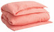 Cotton linen single duvet Strong coral 150x210cm