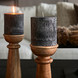 Pillar Candle Rustic Black 10x10 Riviera Maison