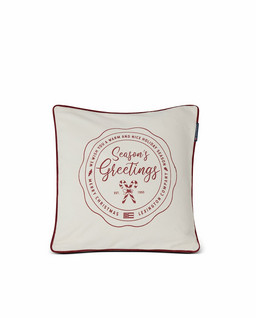 Seasons Greatings Recycled Cotton Pillow Cover