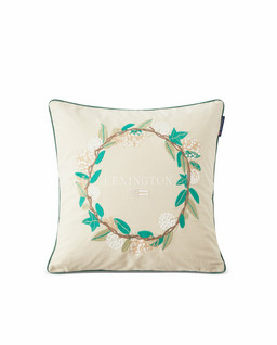 Wreath Logo Organic Cotton  Pillow Cover 50x50