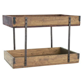 Wooden tray 2-layers Unique