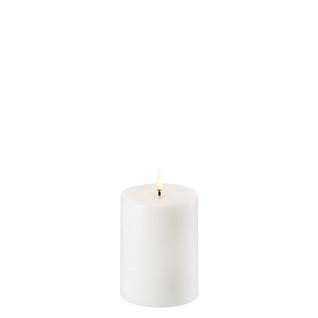 Led Pillar Candle Nordic White 7,8x10 cm, Uyuni