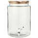 Glass Drinks Dispenser with wooden lid 6 ltr